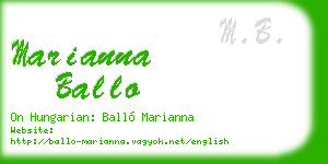 marianna ballo business card