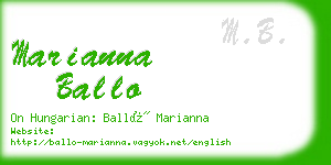 marianna ballo business card